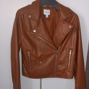 Nine West Women's Tan Leather Jacket